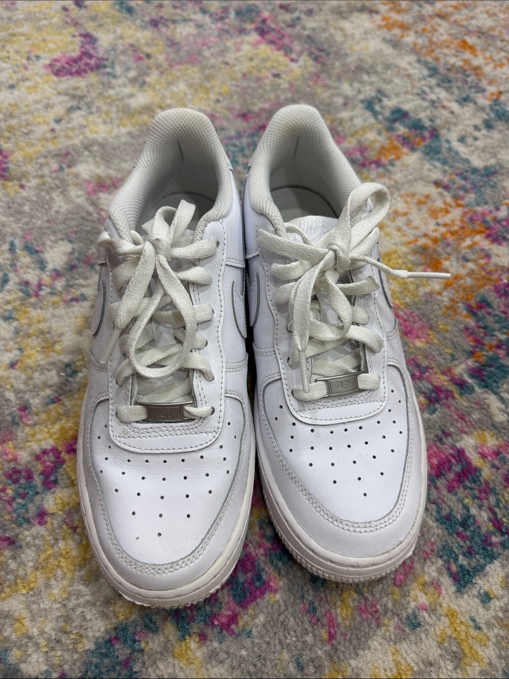 Nike kids Air Force 1 sneaker white